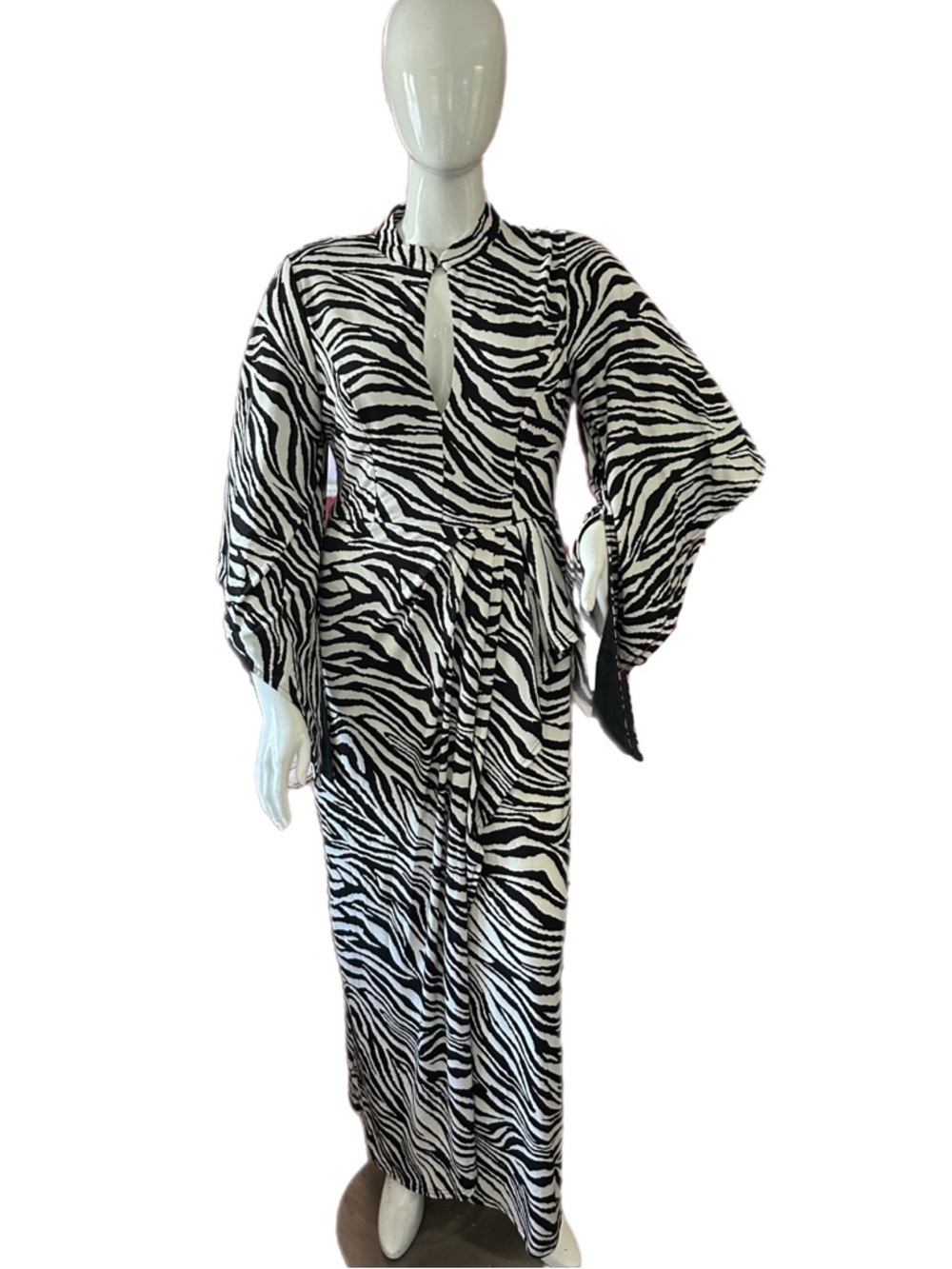 ELLE REBEL CASCADE DREAM PAKE MUU DRESS IN ZEBRA Size XL NWT